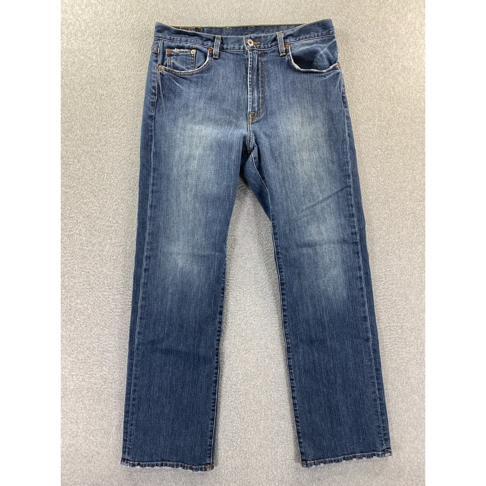 Vintage USA Lucky Brand 181 Men 34x31 Bootcut Jeans Distressed Regular Fit Denim